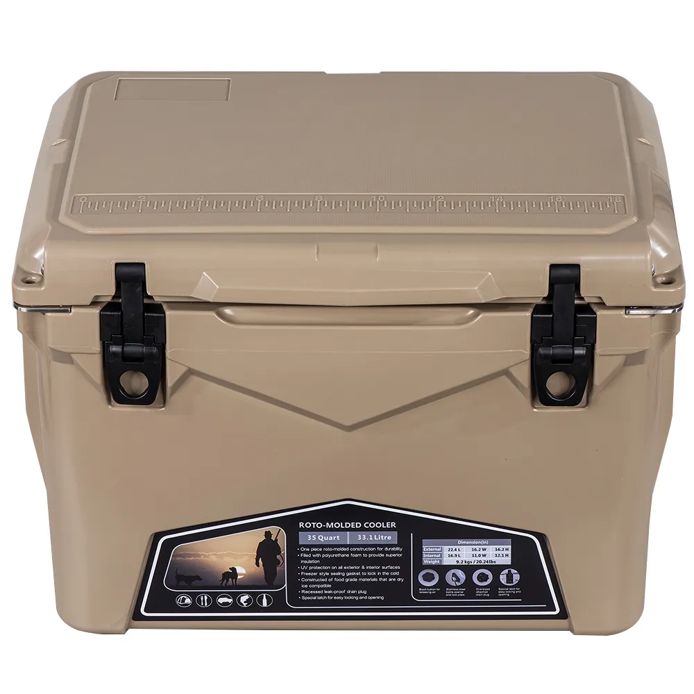 C Type 35QT Custom Logo Hiking Fishing Camping Hard Cooler Beer Ice Cooler Box hard cooler