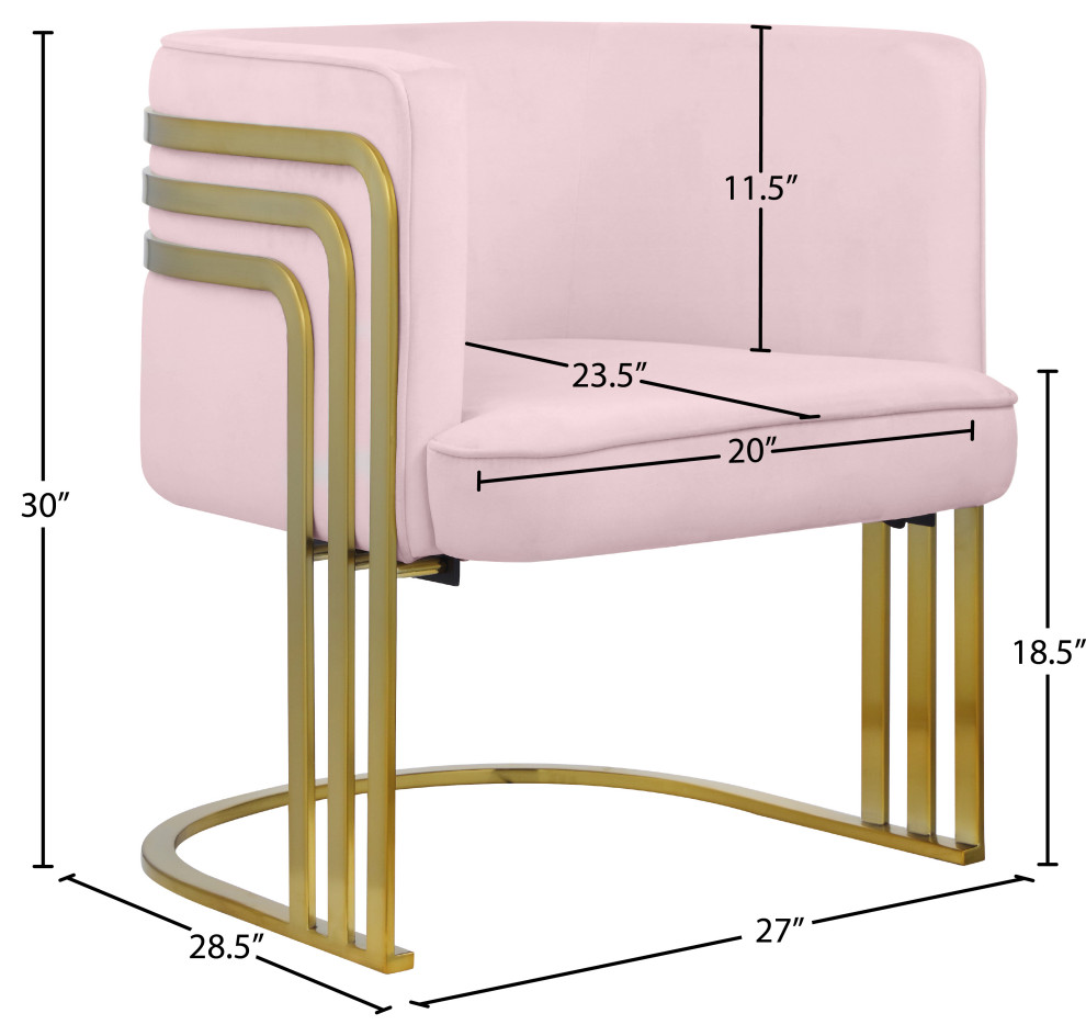 Rays Velvet Upholstered Accent Chair   Contemporary   Armchairs And Accent Chairs   by Meridian Furniture  Houzz