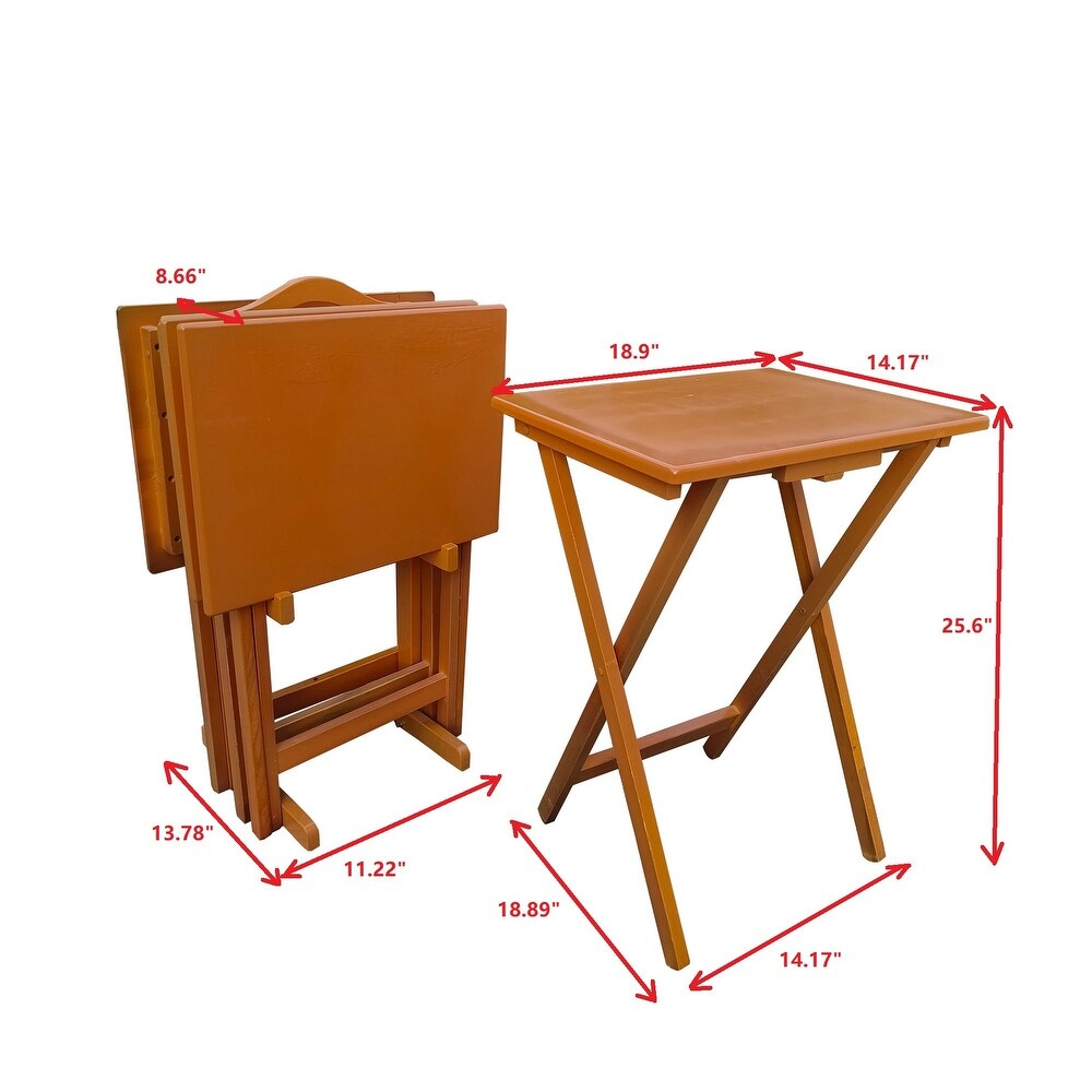 Folding Trays with Storage Rack