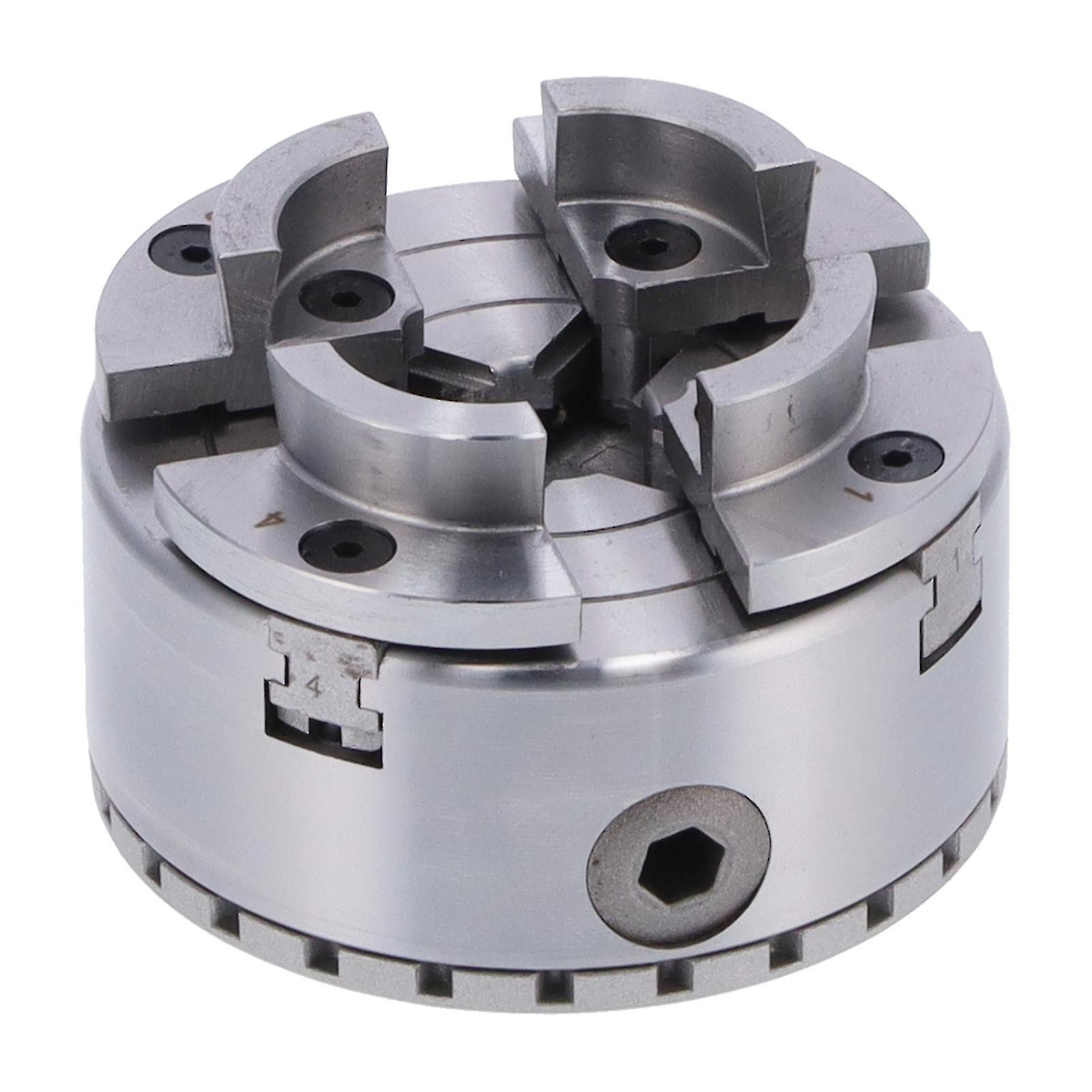 Self‑Centering Lathe Chuck M40 4in 4‑Jaw Metal for Woodworking Supporting Clamping