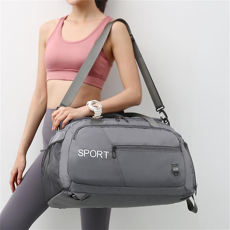 Large Capacity Men's And Women's Sports Bag With Shoe Box 22 X 55 X 30 Cm Solid Color