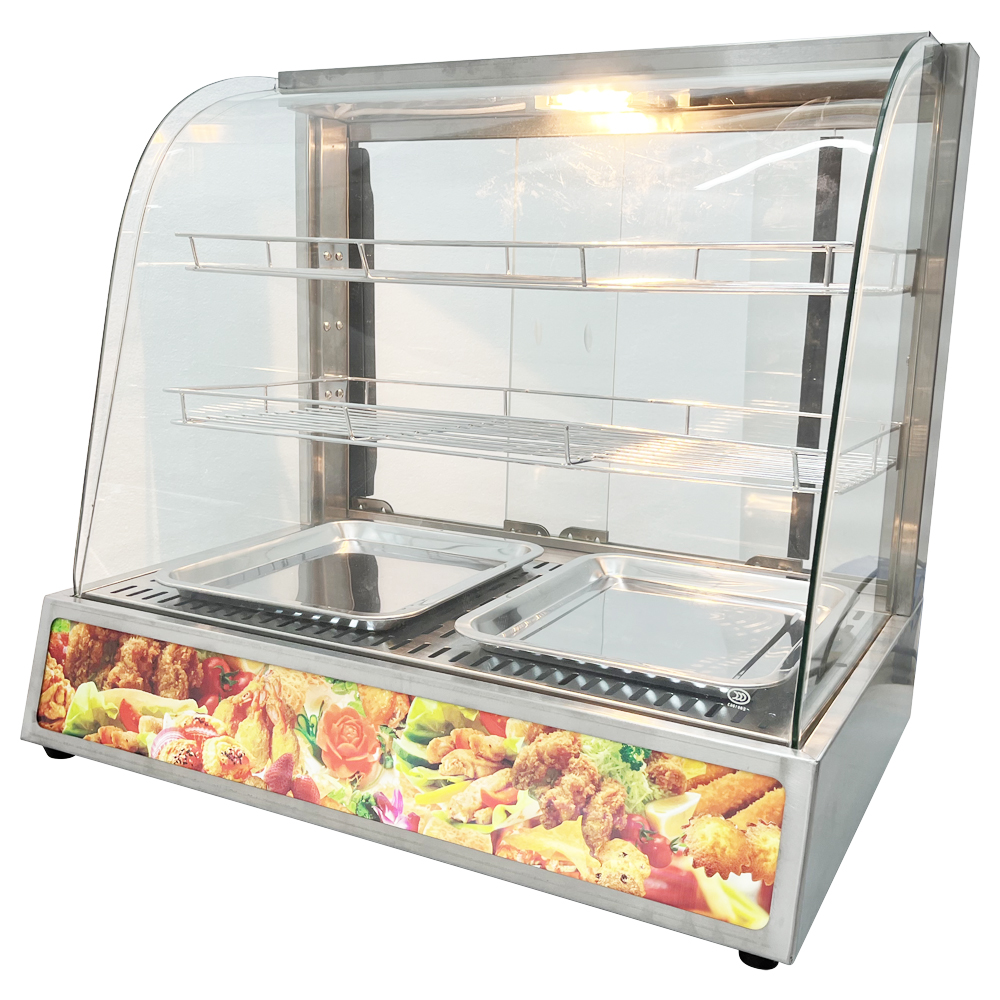 INTSUPERMAI Electric Food Warmer Display Showcase for Egg Tart Pizza