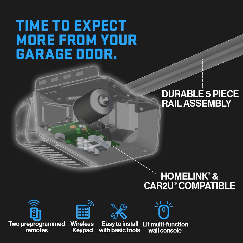 Genie 1055-TKV QuietLift 750 3/4 HPc Ultra-Quiet Belt Drive Garage Door Opener