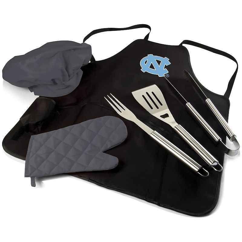 Picnic Time North Carolina Tar Heels BBQ Apron Tote Pro Grill Set