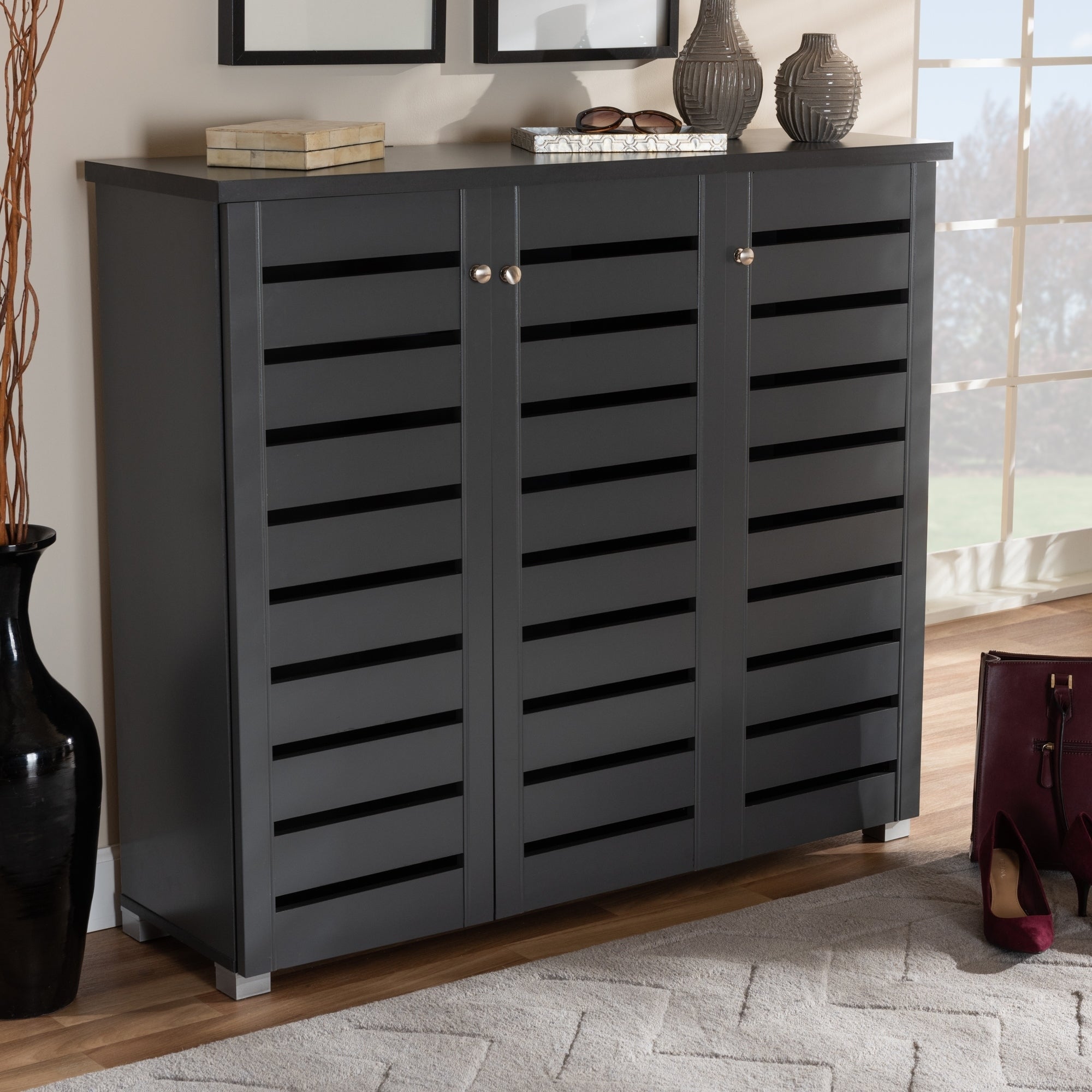 Contemporary Shoe Storage Cabinet - - 26396243