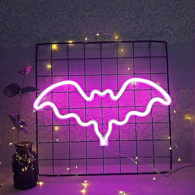 Led Lights Bat Shape Holiday Party Decoration Bedroom Night Neon Lights Indoor and Outdoor