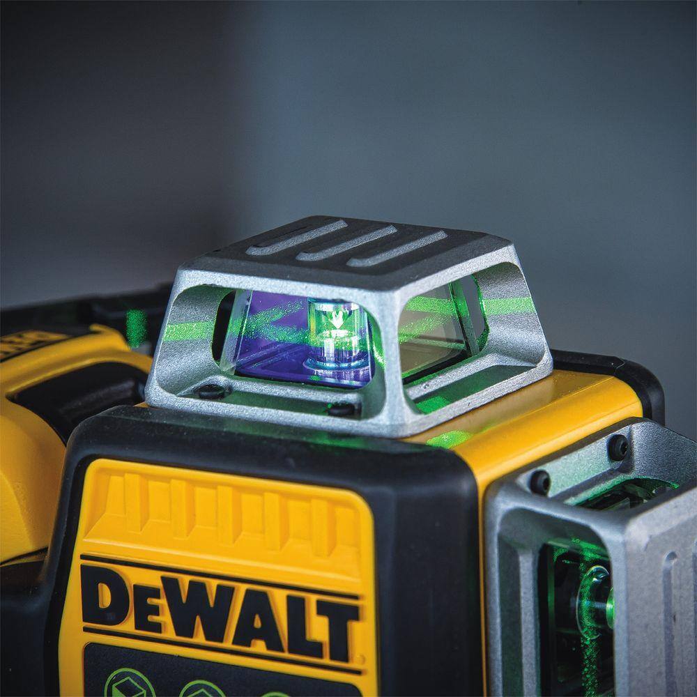 DW 12V MAX Lithium-Ion 100 ft. Green Self-Leveling 3-Beam 360 Degree Laser Level with 2.0Ah Battery Charger and Case DW089LG