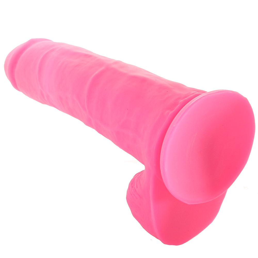 Neo 11 Inch Dual Density Ballsy Dildo in Pink