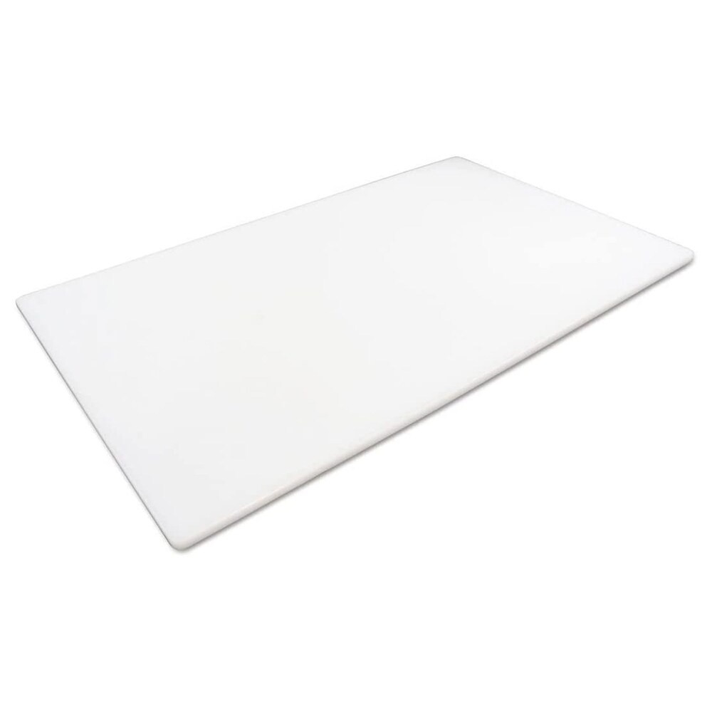 Thirteen Chefs 30 x 18 Inch Dishwasher Safe HDPE Plastic Cutting Board  White   8.8