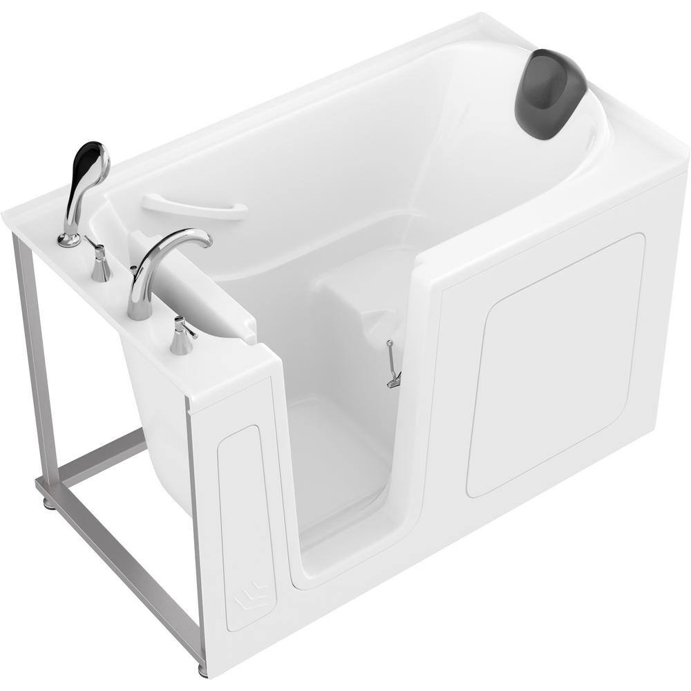 Universal Tubs Safe Premier 60 in. x 32 in. Left Drain Walk-In Non-Whirlpool Bathtub in White HD3260LWS-CP