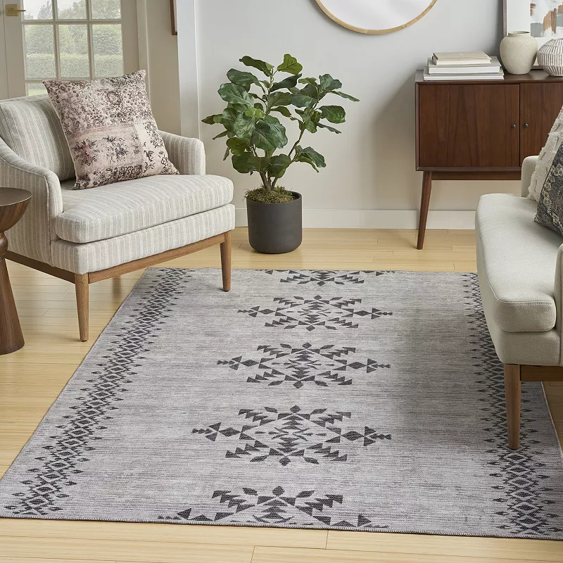 Nicole Curtis Series 1 Scandinavian Geometric Washable Indoor Area Rug