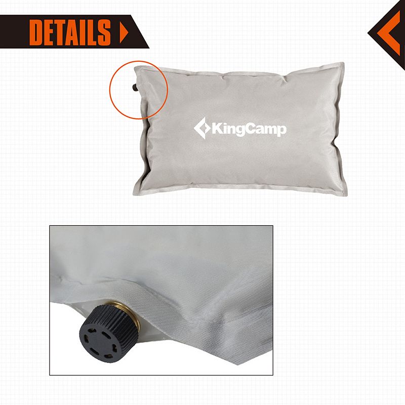 KingCamp Double Self Inflating Camping Sleeping Pad Mat with 2 Pillows， Gray