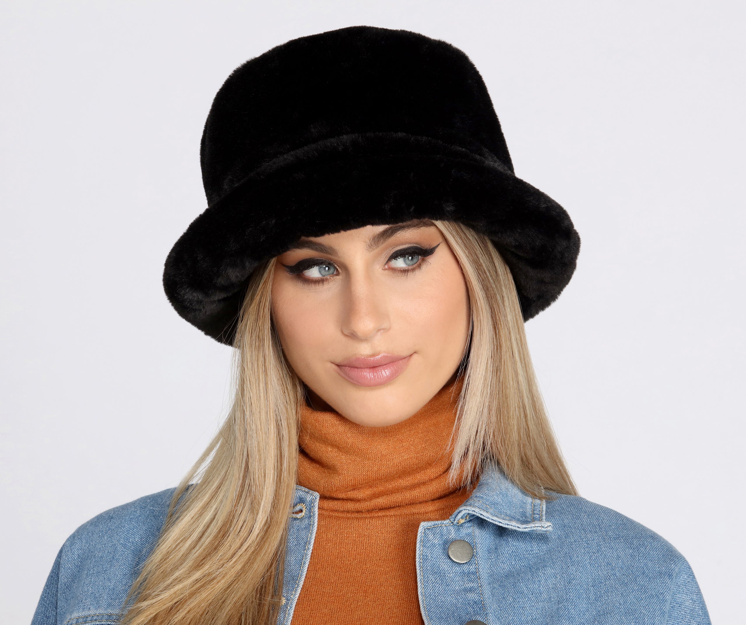 Lets Get Funky Faux Fur Bucket Hat