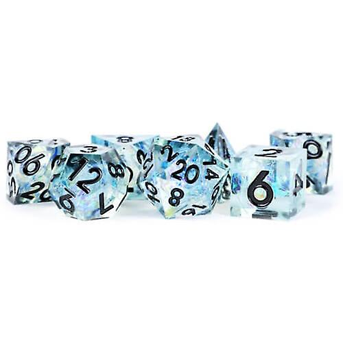 MDG Handcrafted Sharp Edge Resin Dice Set (Captured Frost)