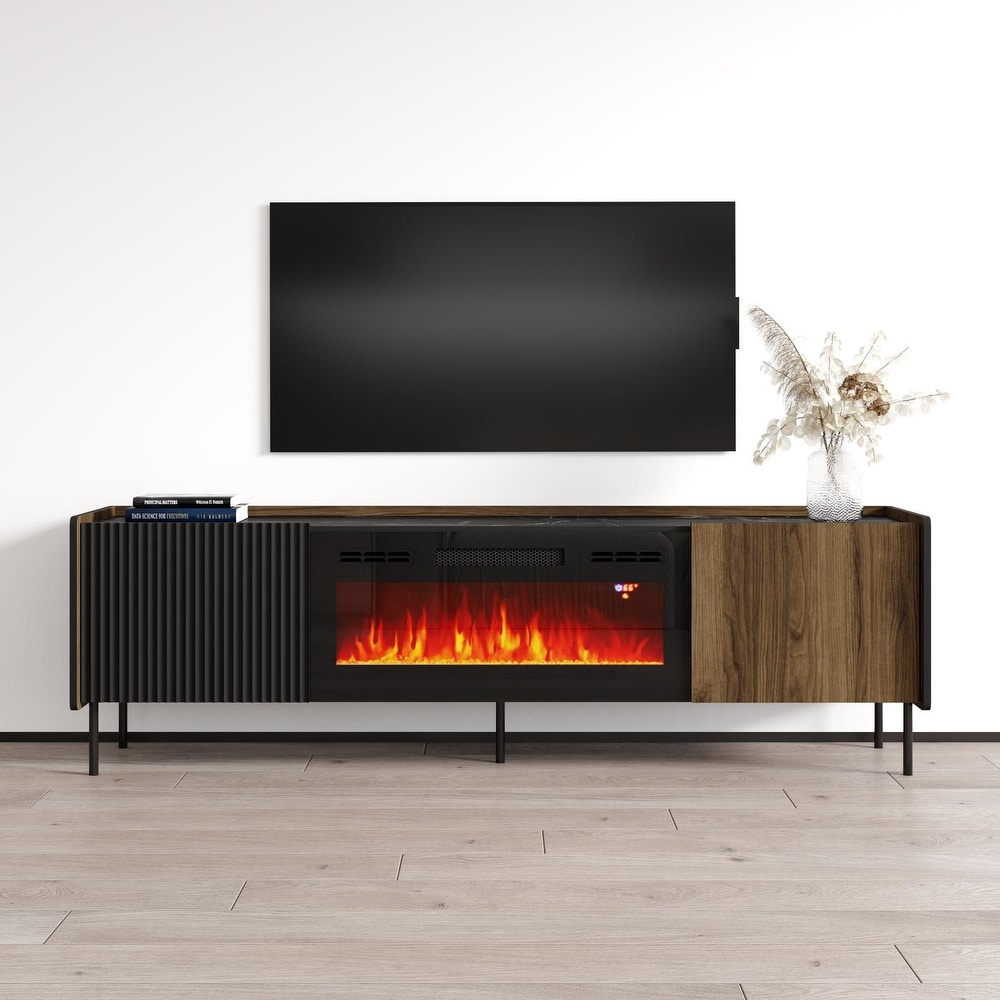 Brandy 180 BL EF Fireplace TV Stand