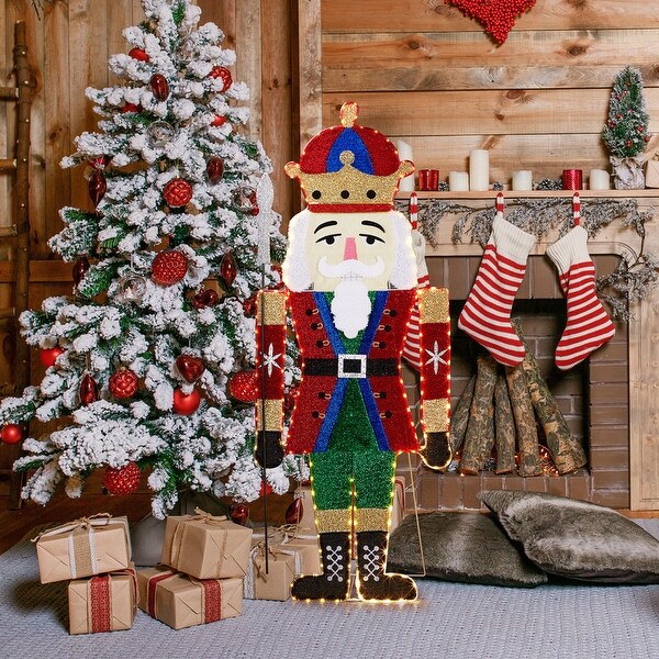 2D Nutcracker Christmas Yard Lighted Decoration