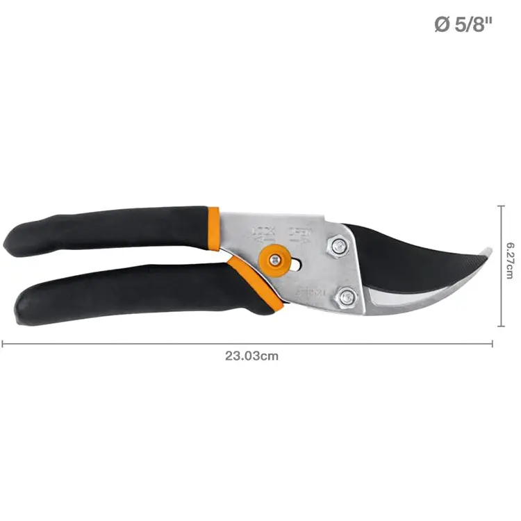 Gardening Tools Bypass Pruning Shears Sharp Precision ground Steel Blade 5/8 Plant Clippers