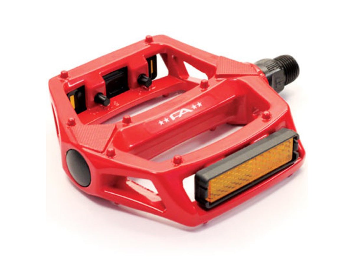Free Agent Alloy Molded Pin Platform Pedals - Red