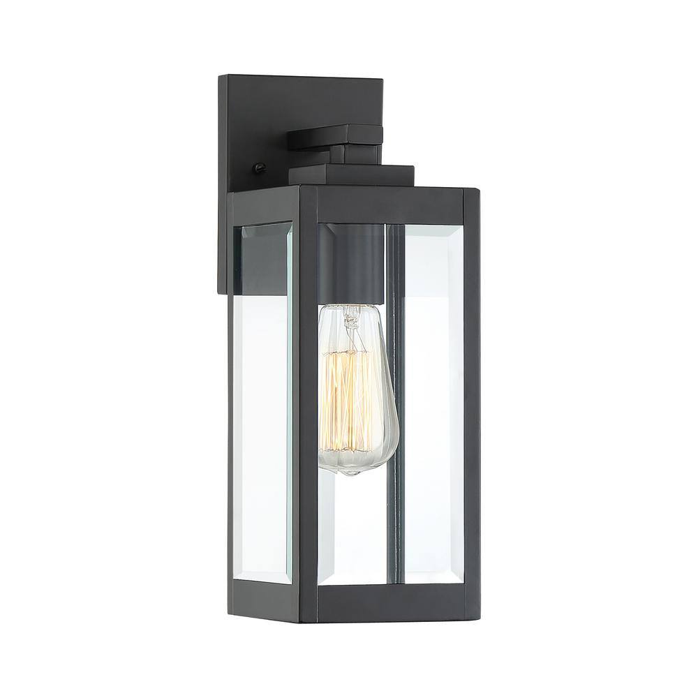 Quoizel Westover 1-Light Earth Black Outdoor Wall Lantern Sconce WVR8405EK