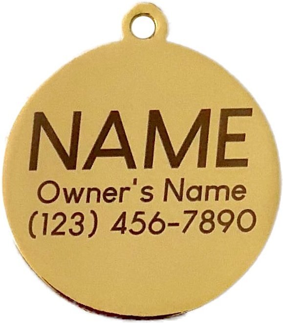 Two Tails Pet Company Personalized Smiling Sun Dog and Cat ID Tag