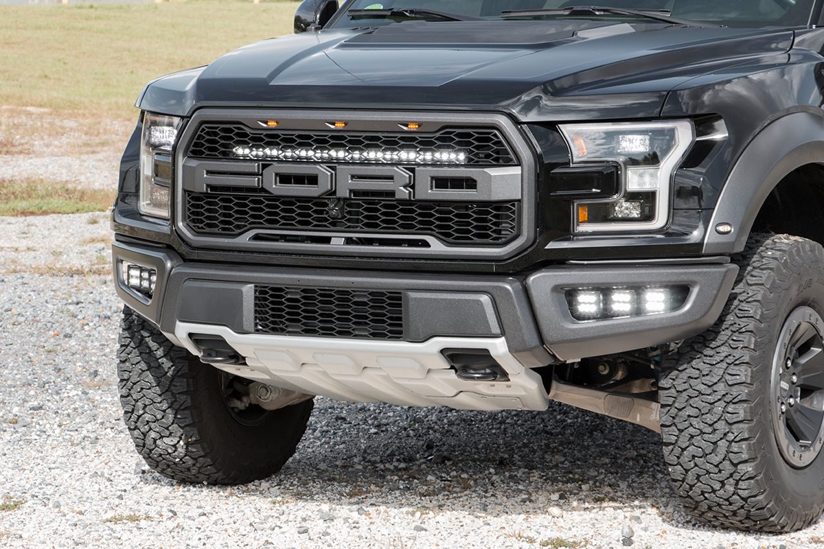 Rough Country Triple LED DRL Fog Light Kit for 2017-2020 Ford Raptor - 70700DRLA