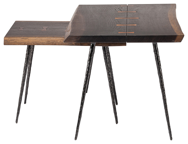 Nexa Seared Side Table   Industrial   Side Tables And End Tables   by Nuevo  Houzz