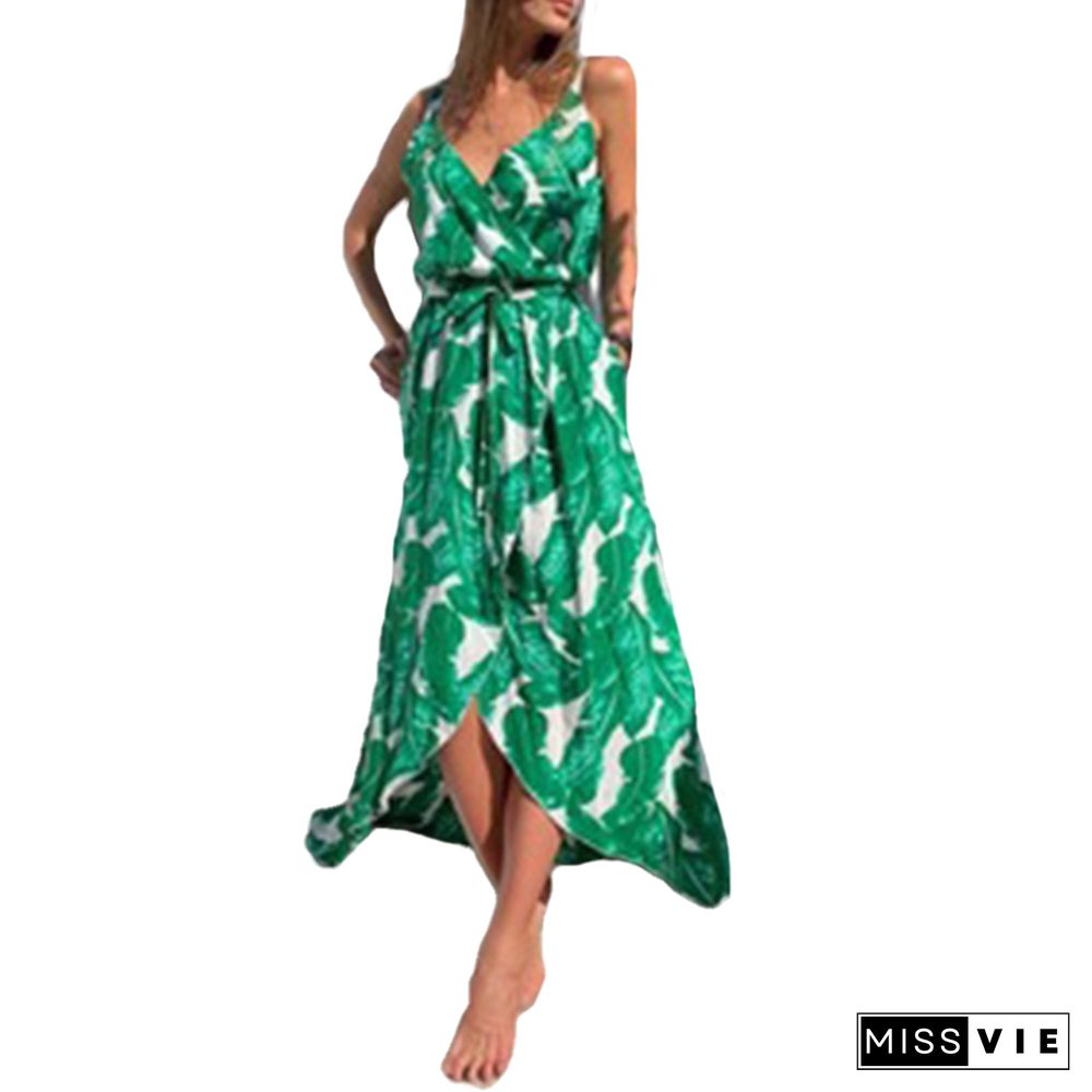 Fashion Women Dress Summer Boho Long Maxi Dress Evening Party Beach Sundress Split Ladies Dresses Woman Clothes Dresses