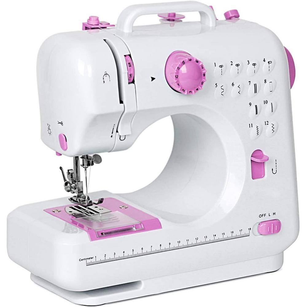 Advanced Crafting Sewing Machine 12 Built-In Stitches Cute Pink FHSM-505