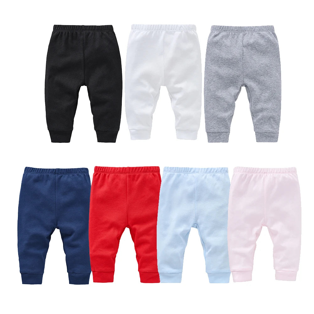 100% Cotton Baby Pants Blank Baby Boy and Girls Legging Colors Kids Trousers Plain Newborn Clothing Muslin Clothes