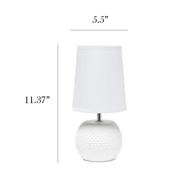 Simple Designs Studded Texture Ceramic Table Lamp