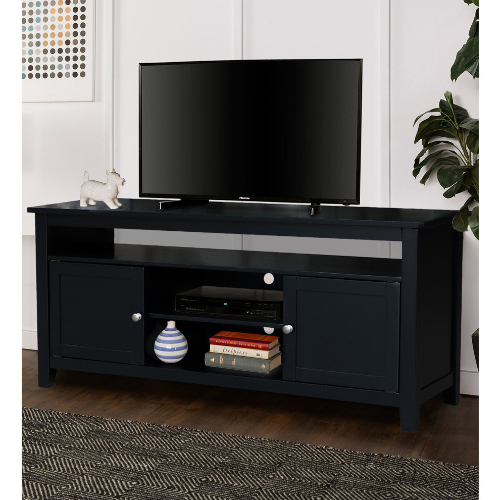 Entertainment / TV Stand with 2 Doors   Transitional   Entertainment Centers And Tv Stands   by International Concepts  Houzz