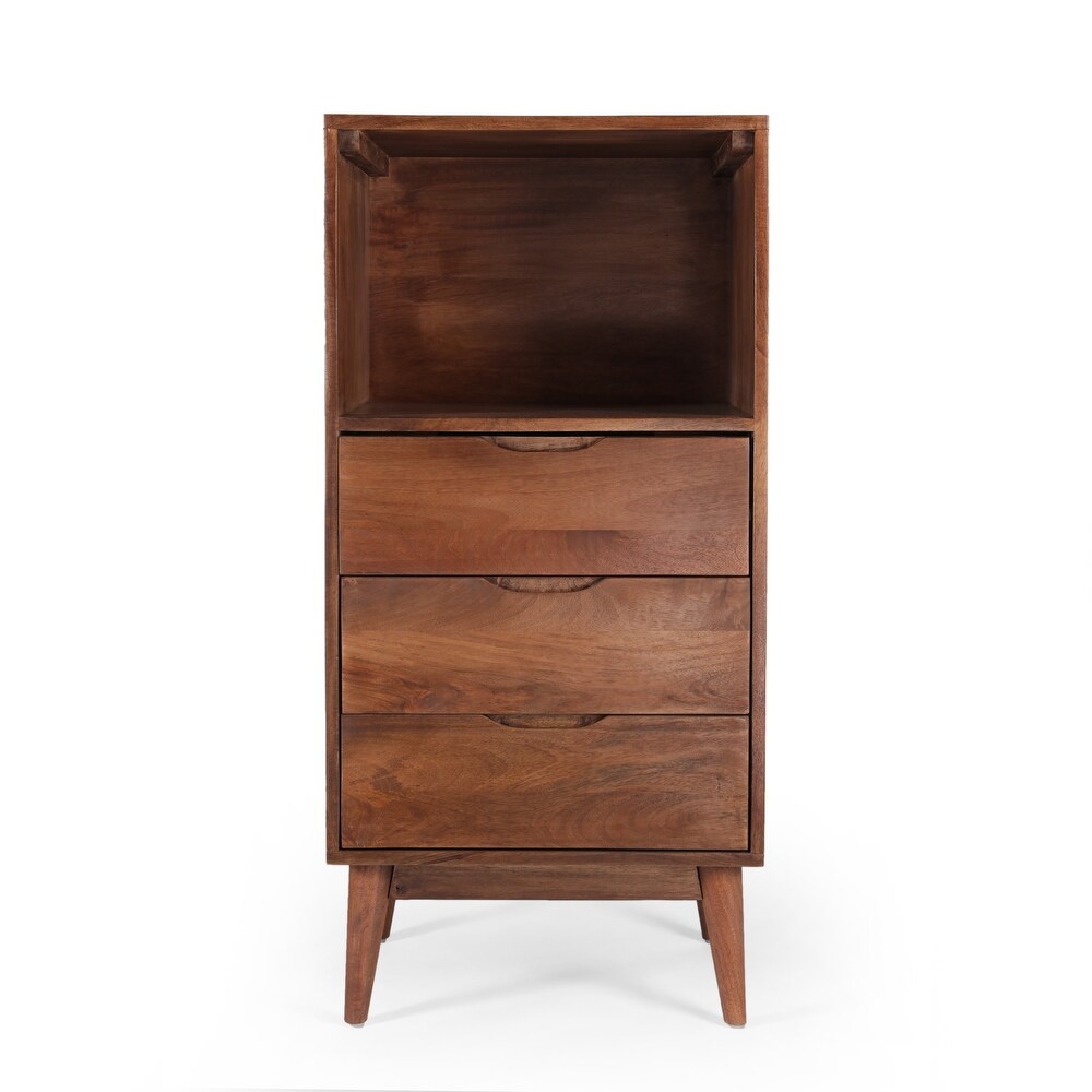 Rabun Indoor Mango Wood Handcrafted 3 Drawer Chest by Christopher Knight Home