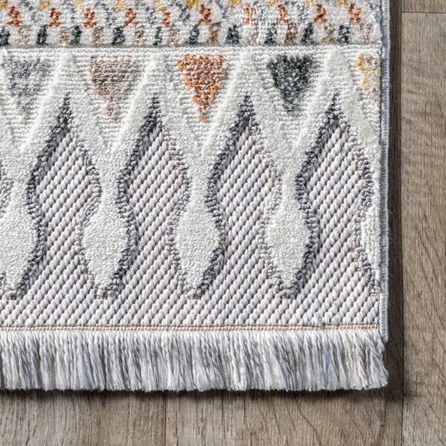 Nuloom Colleen Mixed Diamond Fringe Area Rug