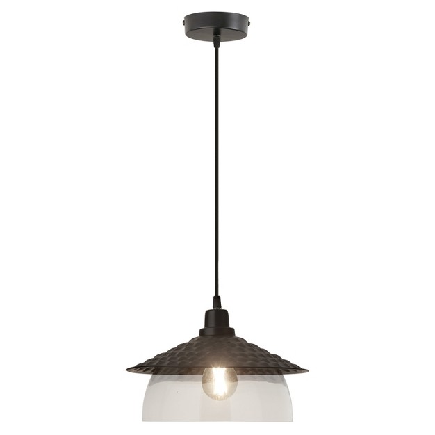 Leslie Black Satin Painted Cone Shaped Pendant Lamp River Of Goods