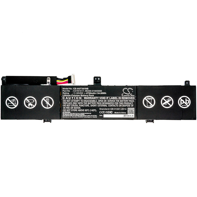 Asus Q303UA Q304ua Q304UABBI5T10 Q304UABHI5T11 Q Replacement Battery BatteryClerkcom Laptop and Notebook