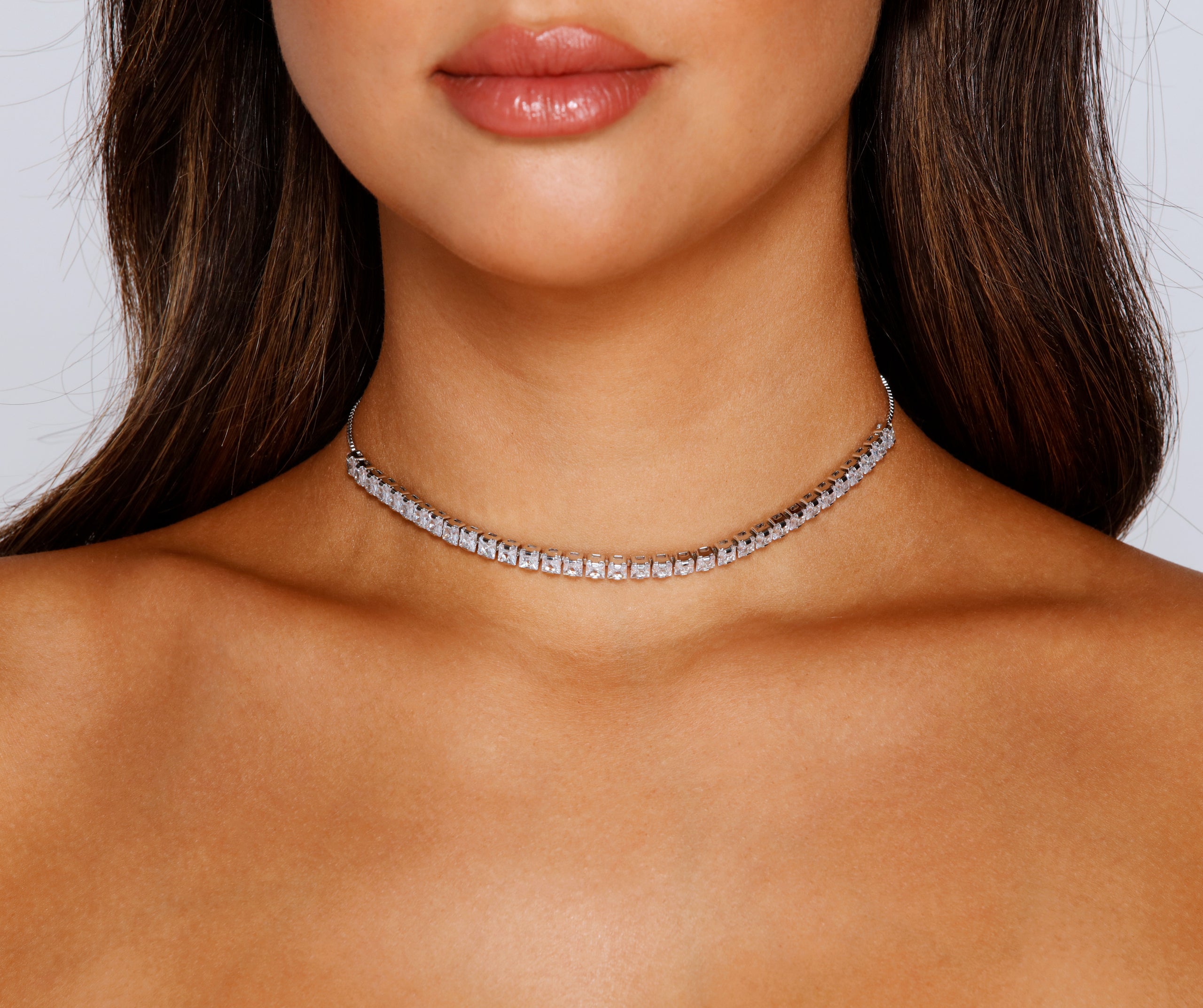 Subtle Glam Rhinestone Choker