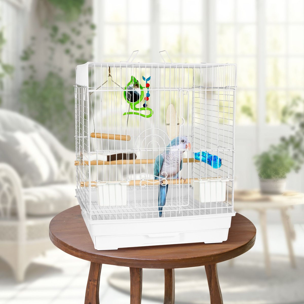 Featherland Paradise 448S Starter Kit Bird Cage， White