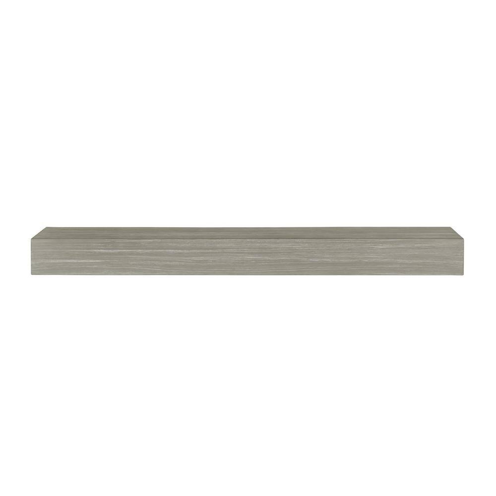 Pearl Mantels 5 ft. Graywash Non-Combustible Cap-Shelf Mantel RPS60NCGD