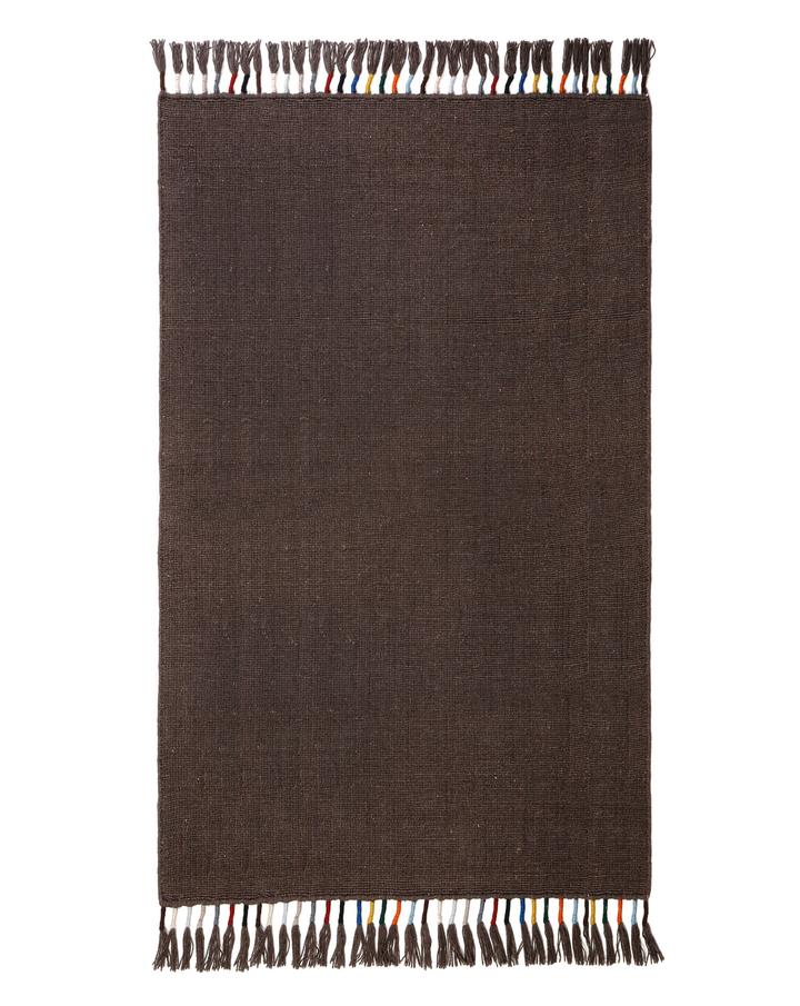 Tassle Handwoven Rug in Mocha in multiple sizes