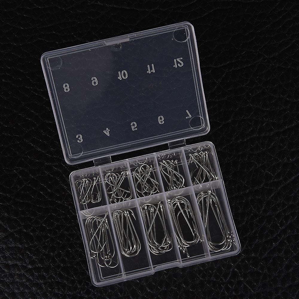 100 Pcs Fishing Hooks，notebe Careful While Handling In Fishing For The Hooks Are Pretty Sharp.