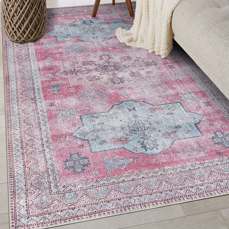 World Rug Gallery Distressed Transitional Bohemian Area Rug