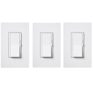 Lutron Diva LED+ Dimmer Switch wWallplate for Dimmable LED Bulbs 150-WattSingle-Pole or 3-Way White (DVWCL-3PK-WH) (3-Pack) DVWCL-3PK-WH