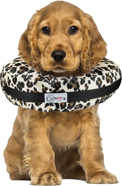 Comfurt Collar Dog and Cat Recovery Collar， Cheetah