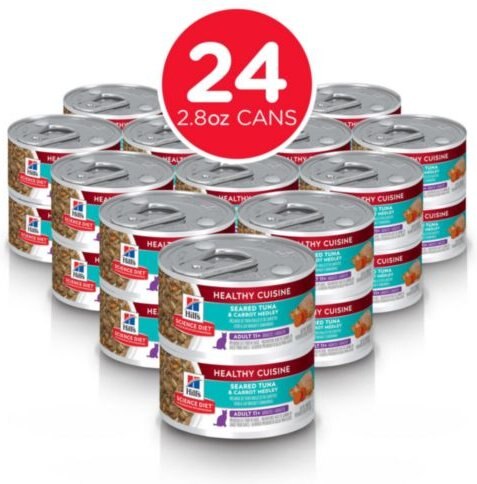 Hill's Science Diet Adult 11+ Healthy Cuisine Seared Tuna and Carrot Medley Canned Cat Food