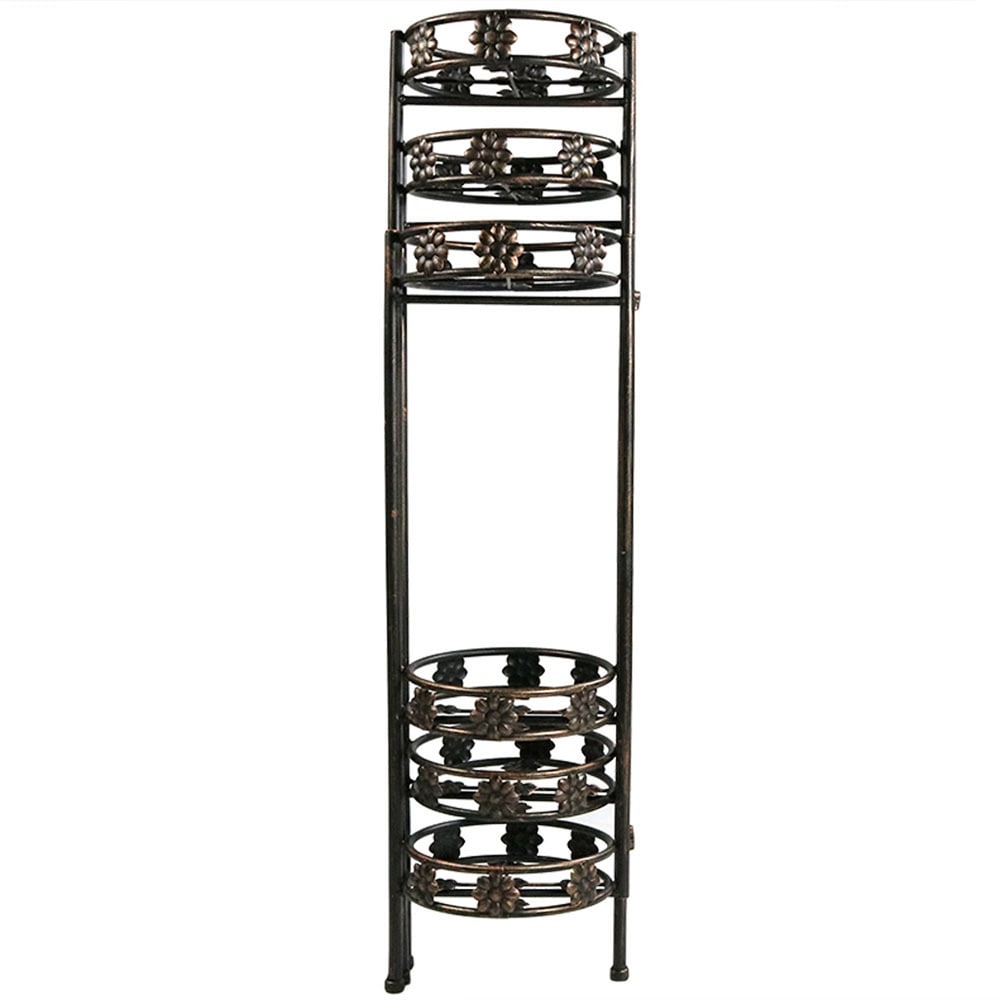 6 Tiered Metal Folding Plant Flower Pot Stand   45\