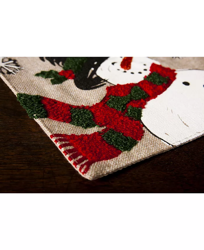 Manor Luxe Frosty Christmas Placemats 13 x 18 Set of 4