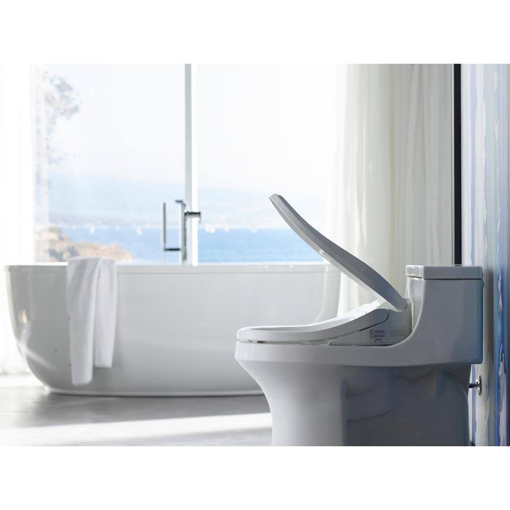 KOHLER C3 155 Electric Bidet Seat for Cleansing Elongated Toilet in White K-8298-0