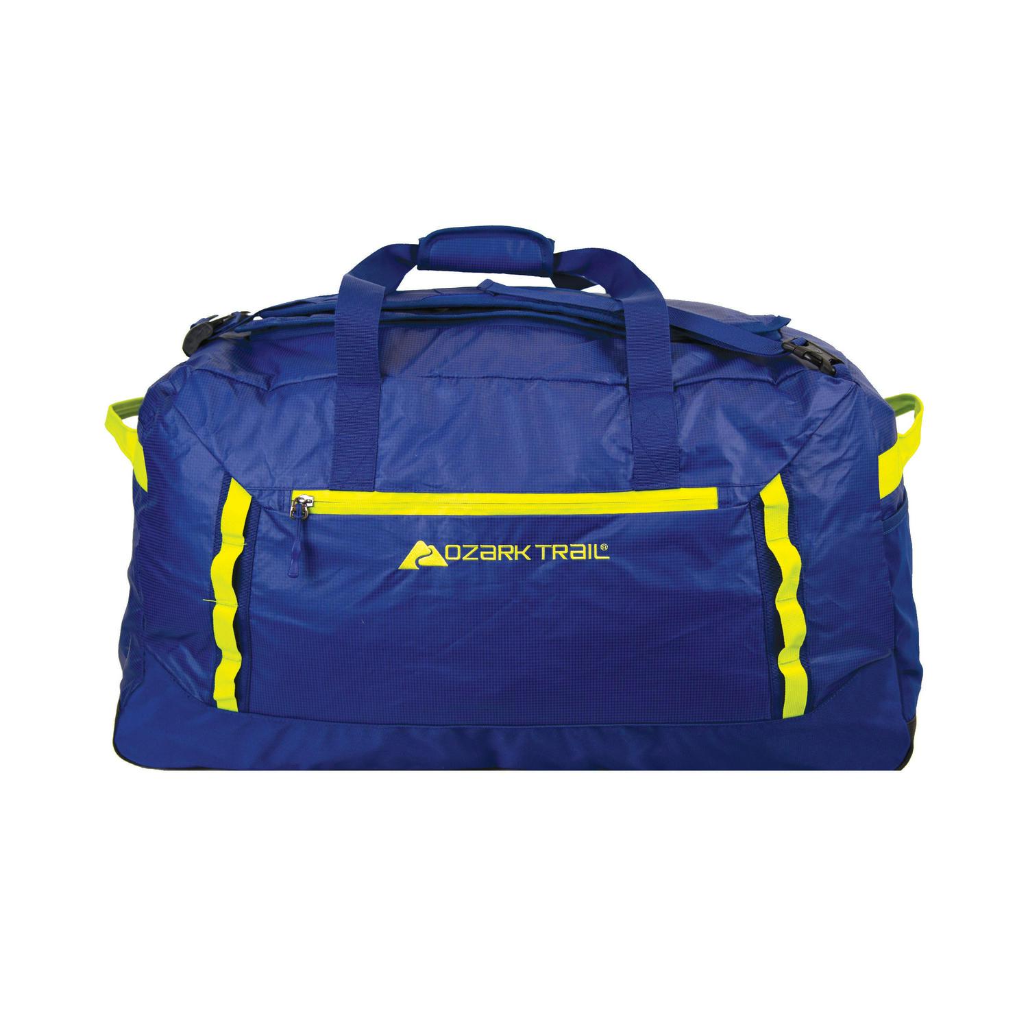 Ozark Trail 90 ltr Backpacking Backpack， Stadium Blue and Yellow