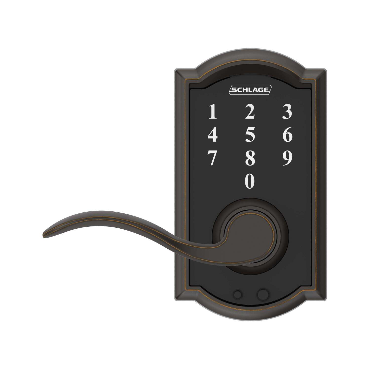 Schlage Aged Bronze Steel Electric Touch Screen Entry Lock