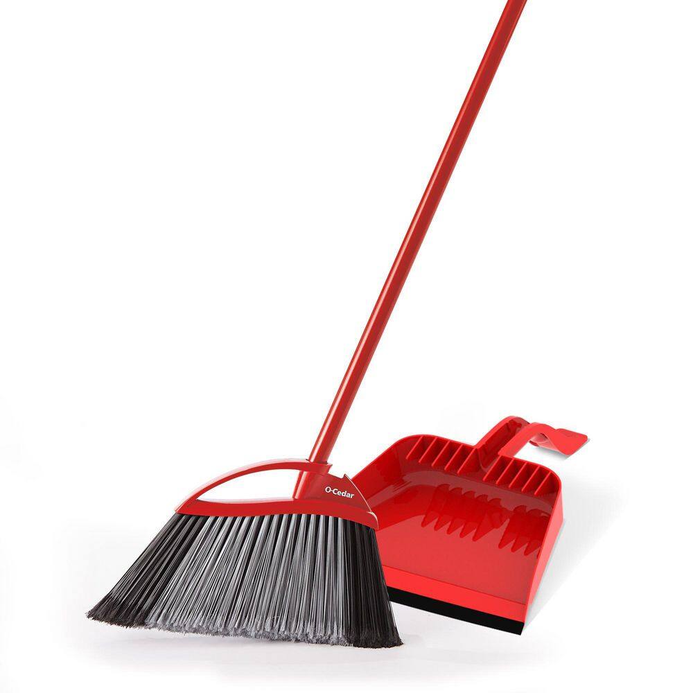 O-Cedar PowerCorner Pet Pro Angle Broom with Step On Dust Pan (3-Piece Handle) 168017